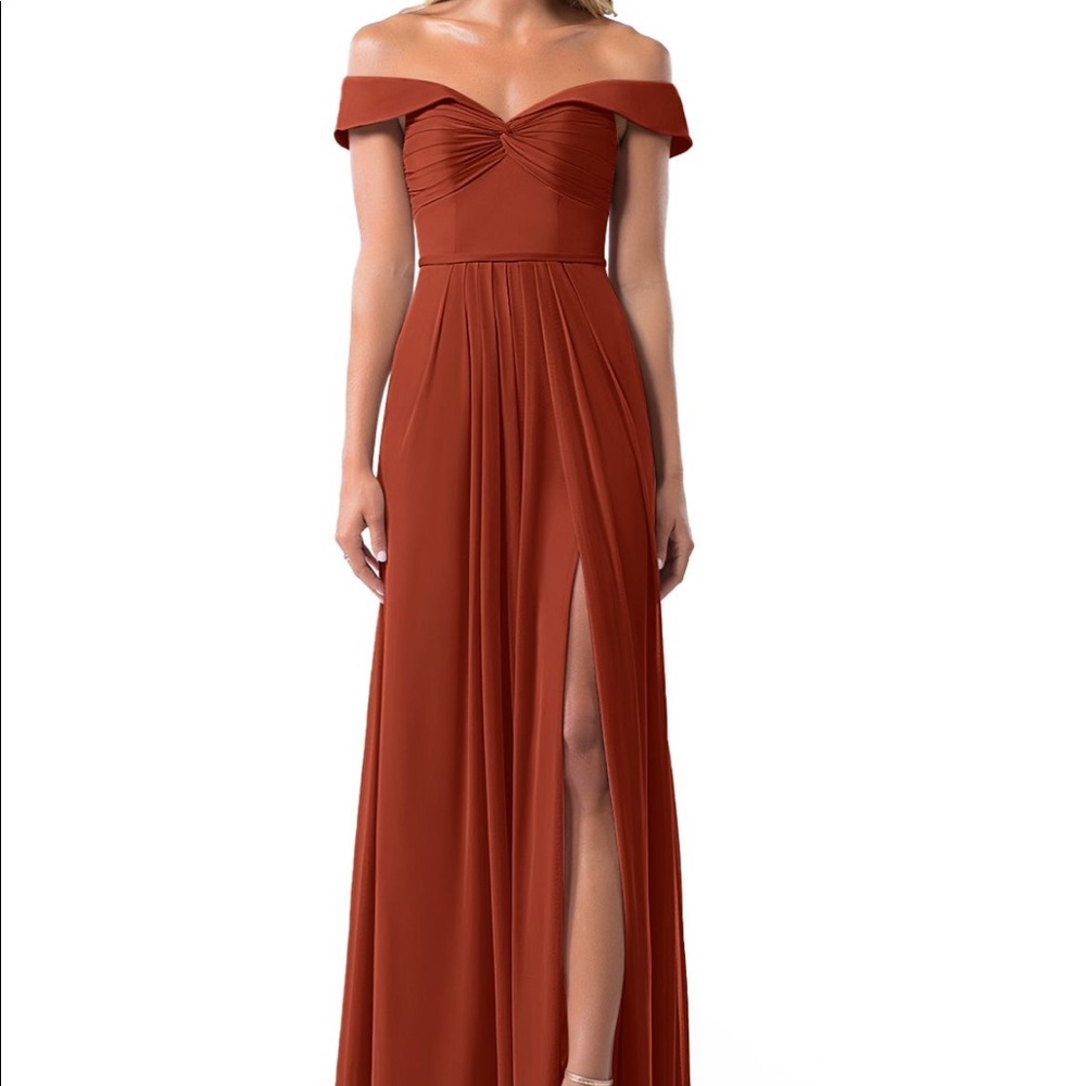 RUST AZAZIE bridesmaid dress